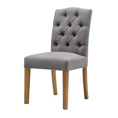 VIKINTERIO Modern Gulmurg Dining Chair - Dark Gray Fabric