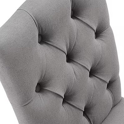 VIKINTERIO Modern Gulmurg Dining Chair - Dark Gray Fabric