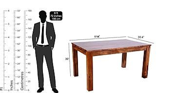 VIKINTERIO Six Seater Rose Wood Dining Table