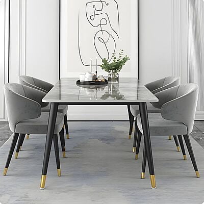 Gulmurg Italian Marble Six Seater Dining Table Set Gulmurg Italian Marble Six Seater Dining Table Set