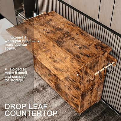 VIKINTERIO Wood Kitchen Island VIKINTERIO Wood Kitchen Island