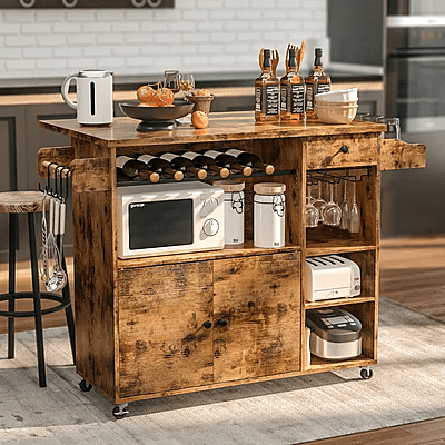 VIKINTERIO Wood Kitchen Island VIKINTERIO Wood Kitchen Island