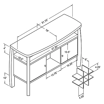 Vikinterio 51'' Sideboard