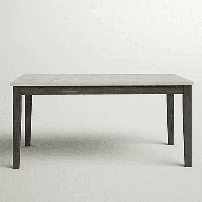 Vikinterio Malabar Marble Top Six seater Dining Table