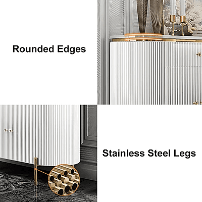 Vikinterio 55.1" Modern Marble Top Buffet & Sideboard