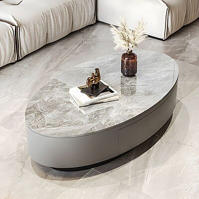 Vikinterio Legendary White Marble Top Coffee Table Vikinterio Legendary White Marble Top Coffee Table