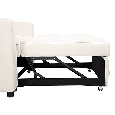 Vikinterio 3 in 1 Convertible Chair Bed, Lounger Sleeper Chair Bed, Linen Sofa Bed Sleeper Armchair