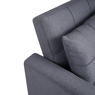 Vikinterio 3 in 1 Convertible Chair Bed, Lounger Sleeper Chair Bed in Gray Linen Fabric