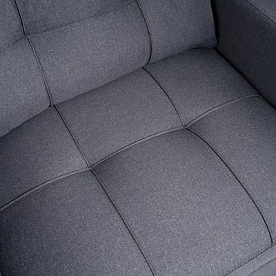 Vikinterio 3 in 1 Convertible Chair Bed, Lounger Sleeper Chair Bed in Gray Linen Fabric