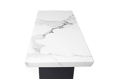 Vikinterio U Shape White Marble Coffee Table