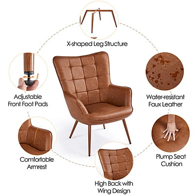 Vikinterio Butterfly Wingback Chair