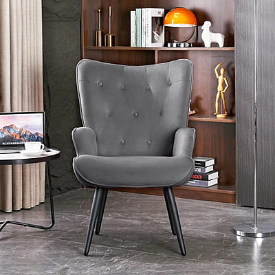 Vikinterio Upholstered Wingback Chair