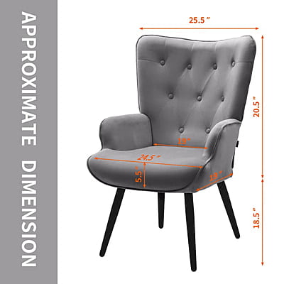 Vikinterio Upholstered Wingback Chair