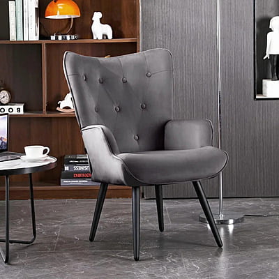 Vikinterio Upholstered Wingback Chair
