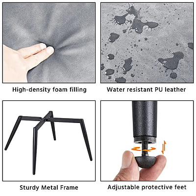 Vikinterio Upholstered Wingback Chair in Gray Polister fabric