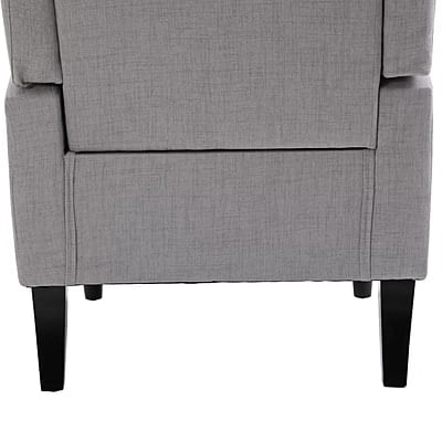 Vikinterio Morrisa Wingback Chairin Gray Polister Fabric