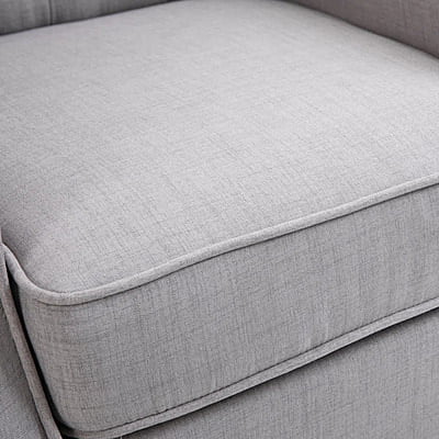 Vikinterio Morrisa Wingback Chairin Gray Polister Fabric