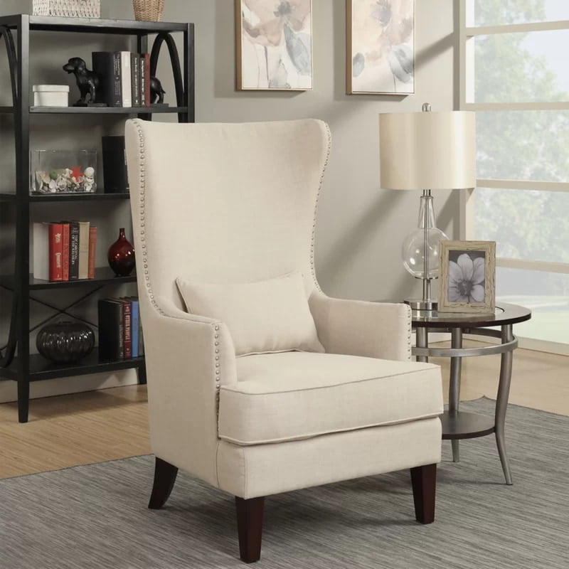 Vikinterio High back Upholstered Wingback Chair