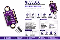 VL53L0X Distance Sensor Module – Time-of-Flight Laser Range Finder (I2C)