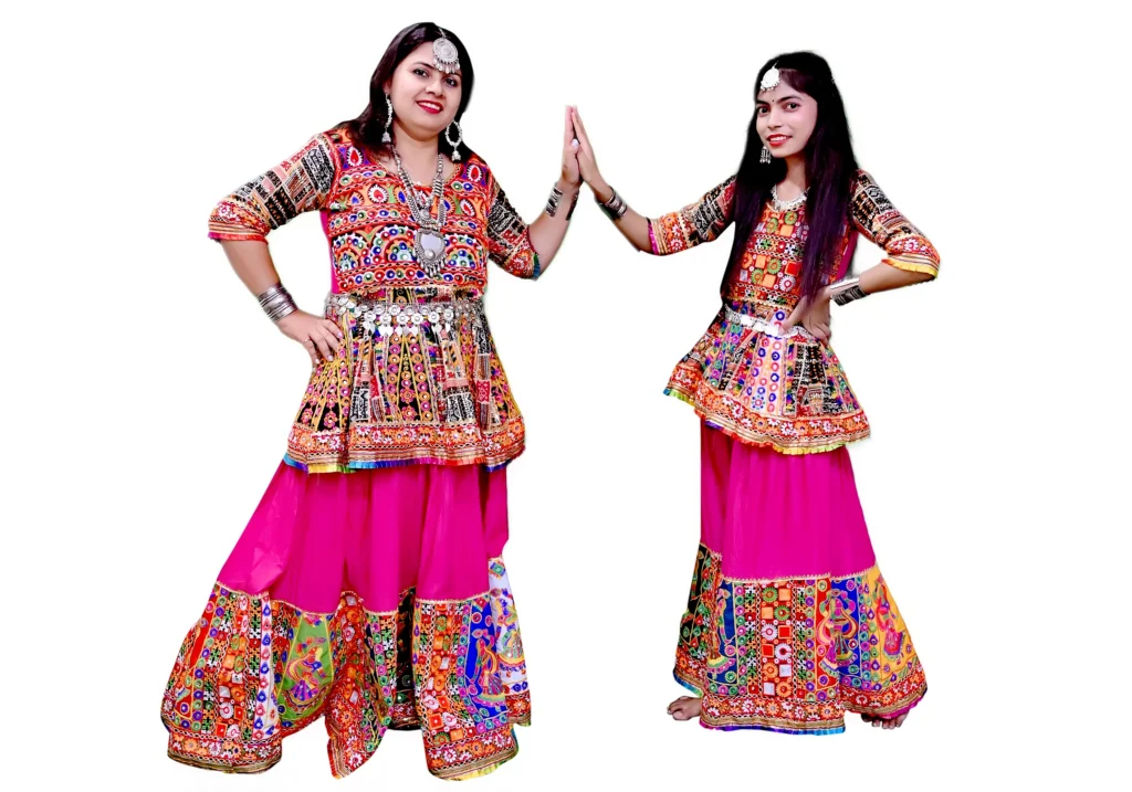 Garba Dance Lehenga Choli Dress for Mother and Daughter Garba Dance Lehenga Choli Dress for Mother and Daughter