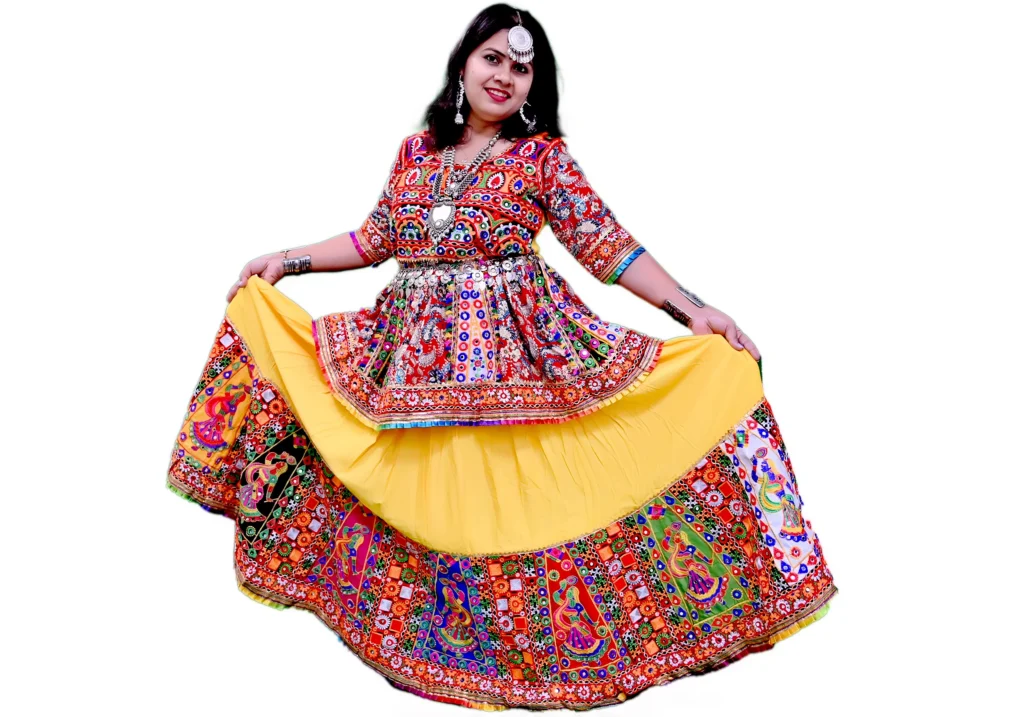 Navratri Koti Style Garba Lehenga Choli Navratri Koti Style Garba Lehenga Choli