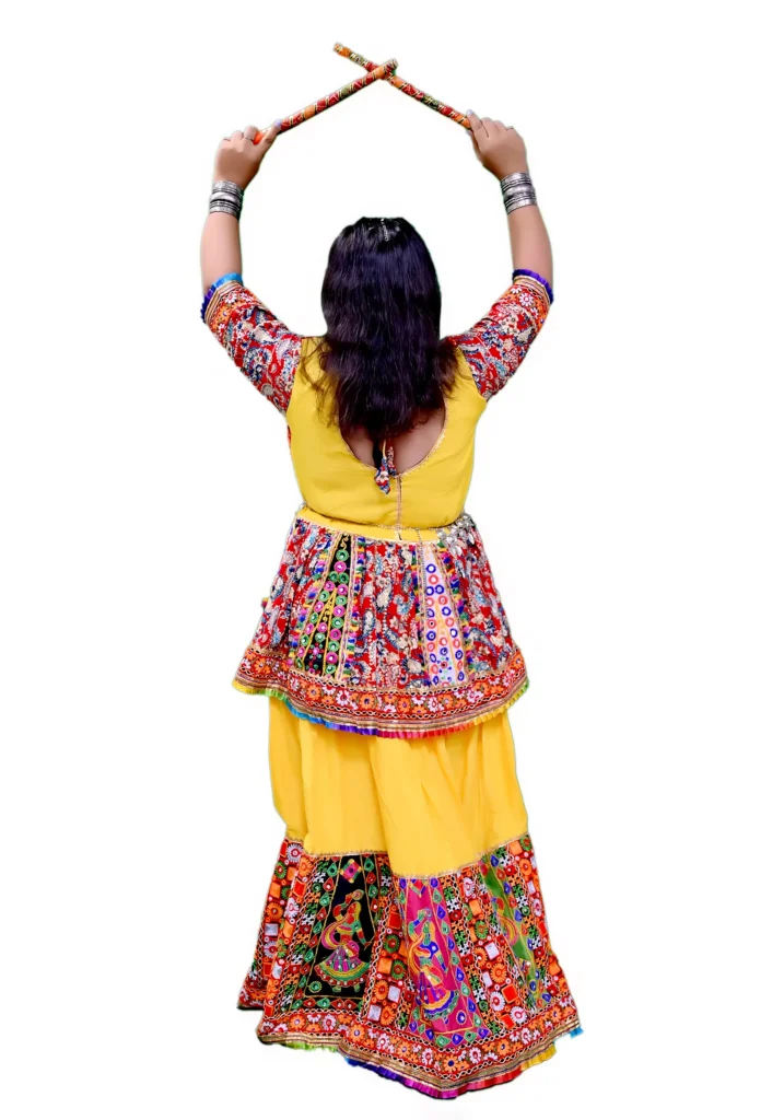 Navratri Koti Style Garba Lehenga Choli Navratri Koti Style Garba Lehenga Choli