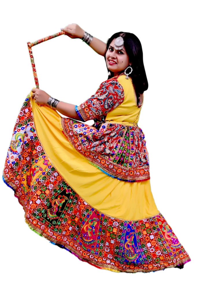 Navratri Koti Style Garba Lehenga Choli Navratri Koti Style Garba Lehenga Choli