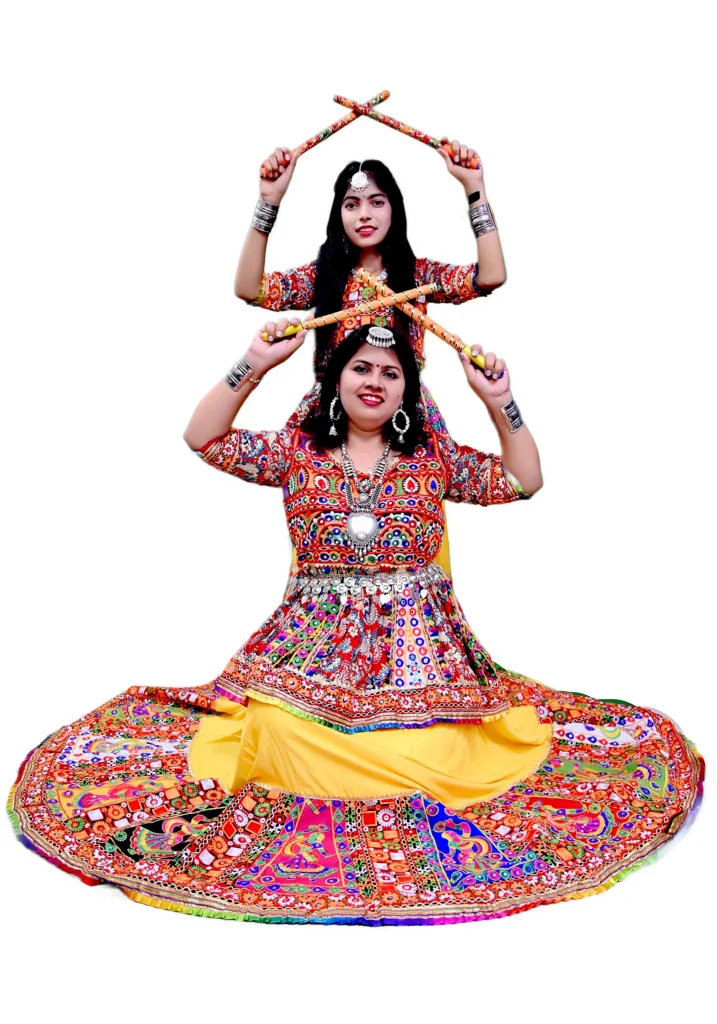 Mother & Daughter Navratri Koti Lehenga Garba Dress