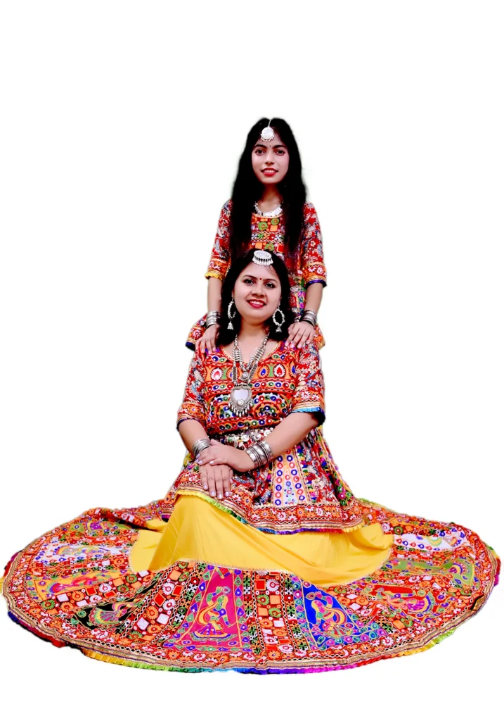 Mother & Daughter Navratri Koti Lehenga Garba Dress