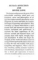Human Affection and Divine Love