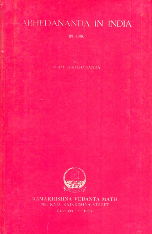 Abhedananda In India