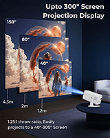 VP 510 Full HD Projector with Android 13, 4K Decoding, WiFi 6 & 270° Rotatable Design | Bright LED, Auto Focus, Keystone Correction, Bluetooth 5.0 VP 510 Full HD Projector with Android 13, 4K Decoding, WiFi 6 & 270° Rotatable Design | Bright LED, Auto Focus, Keystone Correction, Bluetooth 5.0