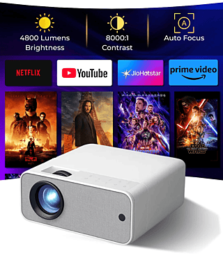 Multimedia Projector VP-611 Full HD 1920×1080, 8400 Lumens, 12000:1 Contrast, Wireless Miracast, HDMI x2, USB x2, AV Input, LED Lamp 50,000 Hours, Inbuilt Speaker
