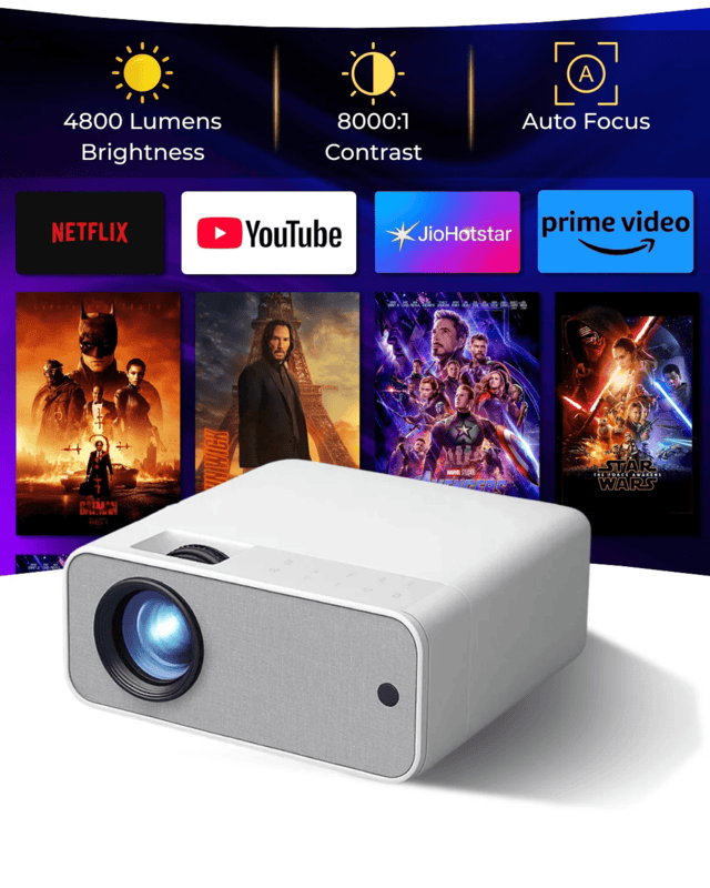 Multimedia Projector VP-611 Full HD 1920×1080, 8400 Lumens, 12000:1 Contrast, Wireless Miracast, HDMI x2, USB x2, AV Input, LED Lamp 50,000 Hours, Inbuilt Speaker Multimedia Projector VP-611 Full HD 1920×1080, 8400 Lumens, 12000:1 Contrast, Wireless Miracast, HDMI x2, USB x2, AV Input, LED Lamp 50,000 Hours, Inbuilt Speaker
