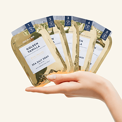 Pedi in a Box Glimmer 5 Step - Golden Vanilla Pedi in a Box Glimmer 5 Step - Golden Vanilla