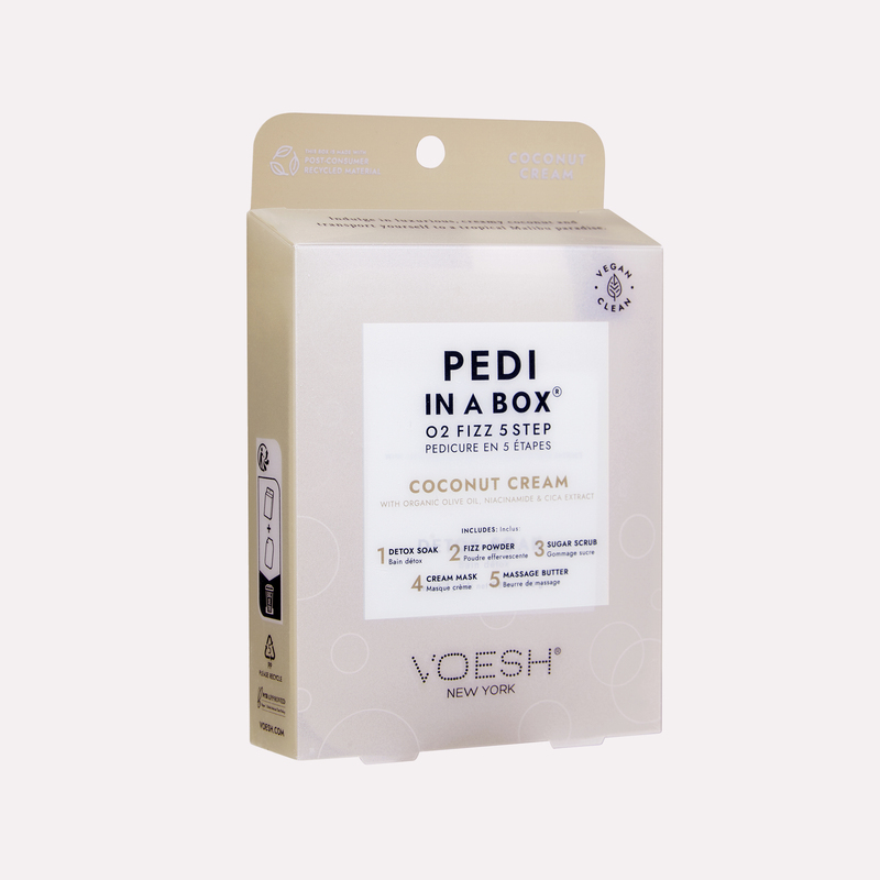 Pedi in a Box O2 Fizz 5 Step - Coconut Cream Pedi in a Box O2 Fizz 5 Step - Coconut Cream