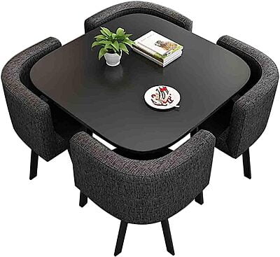 VIKINTERIO Maxico Space Saving Four Seater Dining Table Set VIKINTERIO Maxico Space Saving Four Seater Dining Table Set