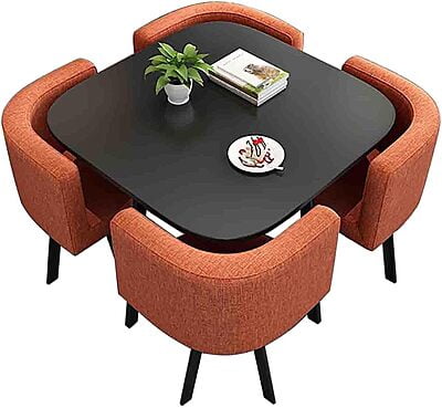 VIKINTERIO Maxico Space Saving Four Seater Dining Table Set VIKINTERIO Maxico Space Saving Four Seater Dining Table Set