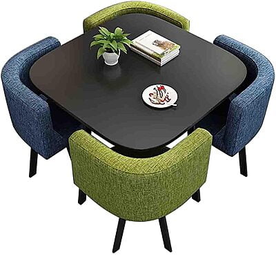 VIKINTERIO Maxico Space Saving Four Seater Dining Table Set VIKINTERIO Maxico Space Saving Four Seater Dining Table Set
