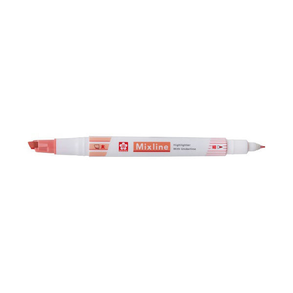 Sakura Crepas Mixline Twin Highlighter Pen Coral Red