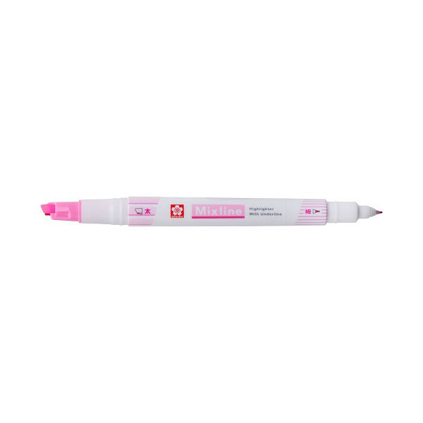 Sakura Crepas Mixline Twin Highlighter Pen Soft Fluorescent Pink