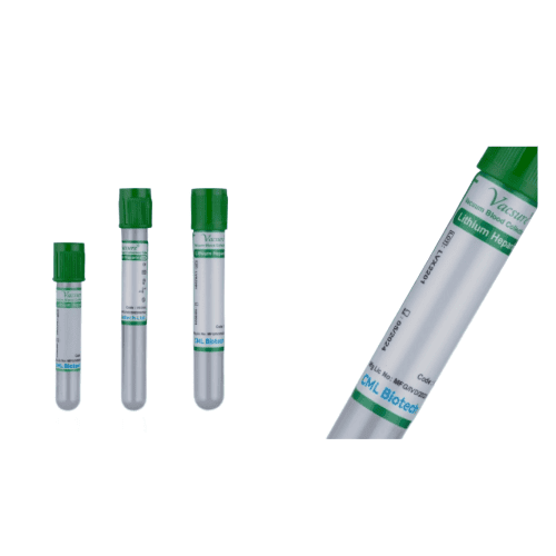Vacsure Vacuum Blood Collection Tube-Lithium Heparin Tubes 3ml [13x75mm PET Tube]
