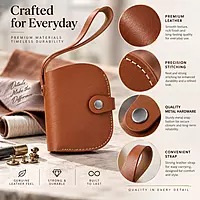 The Nomad Tan Leather Wristlet Wallet