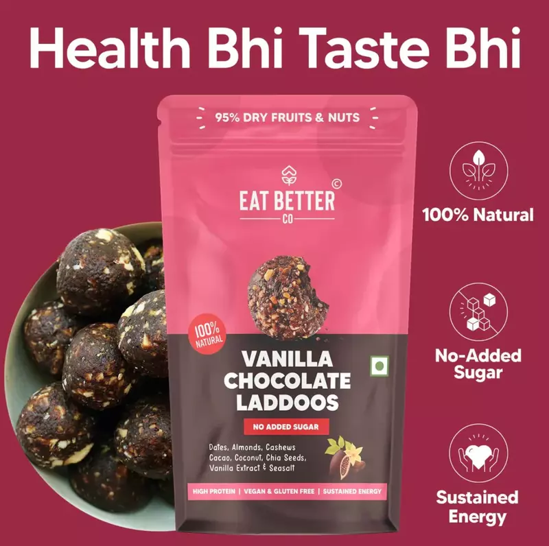 Better Laddoos-Vanilla Cacao 75 Gms - Eat Better