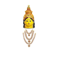 Gold Plated Varalakshmi Stone Face/Mugam with Atiigai/Necklace