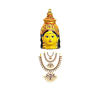 Goddess Varalakshmi Amman Stone Face/Mugam with Attigai/Necklace