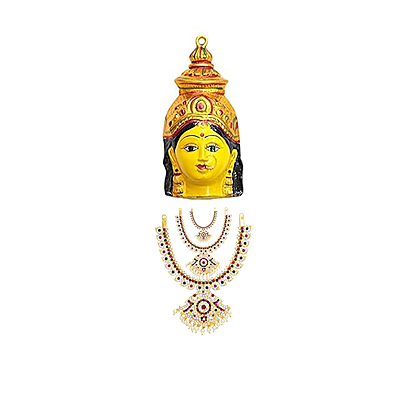 Goddess Varalakshmi Amman Stone Face/Mugam with Attigai/Necklace Goddess Varalakshmi Amman Stone Face/Mugam with Attigai/Necklace