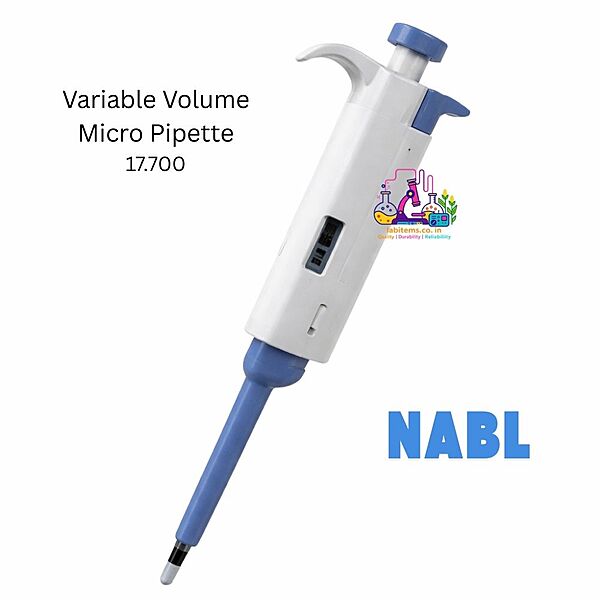 Variable Volume Micropipette – With NABL Certification - Fully Autoclavable Digital Micropipette