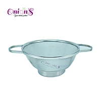 Onions Stainless Steel Colander Strainer Drainer with Handle|Fruit Vegetabe Washing Drain Basket
