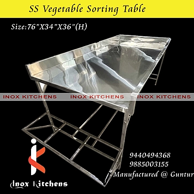 SS Vegetable Sorting Table